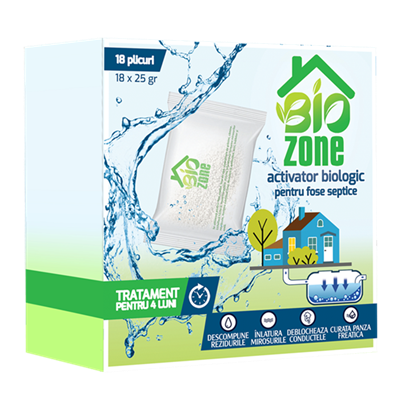 Întreținere ECO fose septice și țevi - Activator fosa 4 luni, 18 plicuri, 450 gr