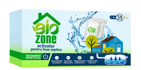 Activator pentru fose septice, 54 plicuri, tratament 12 luni, BioZone