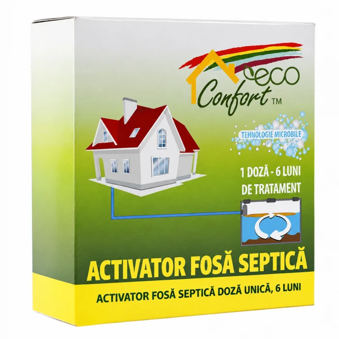 Activator pentru fose septice, doză unică, tratament 6 luni, 500 g, Eco Confort