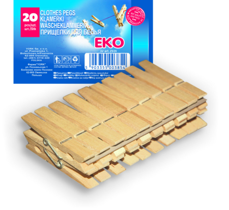 Menaj ECOLOGIC - Cârlige ECO pentru rufe, 20 buc/set