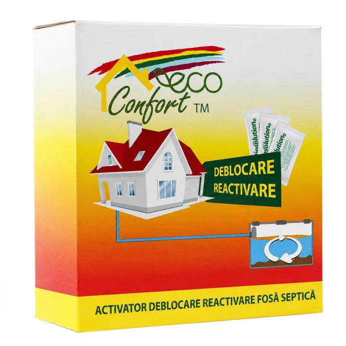 Întreținere fose septice și țevi - Activator pentru deblocare, reactivare fose septice, 500 g, Eco Confort