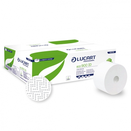Hârtie - Hartie igienica rola mini jumbo Eco alba 900 ID 202mL/rola ,12role Lucart