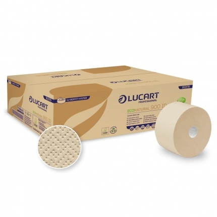 Hârtie - Hartie igienica rola mini jumbo, Eco Natural 900 ID  202ml/rola,12role Lucart