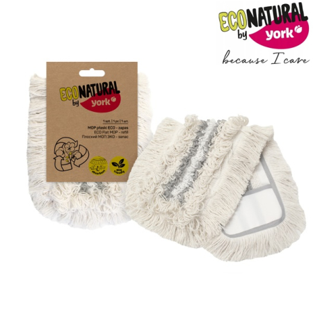Menaj ECOLOGIC - Rezervă mop plat din bumbac 100%, Eco Natural