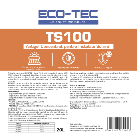 Antigel concentrat ECO-TEC TS100 – Antigel non-toxic pentru instalatii termice, solare si pompe de caldura [4]
