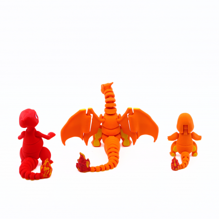 Figurine 3D Pokemon Battle Charmander Evolution, printate 3D, 20 cm [4]
