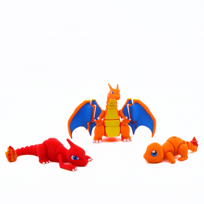 Figurine 3D Pokemon Battle Charmander Evolution, printate 3D, 20 cm [3]