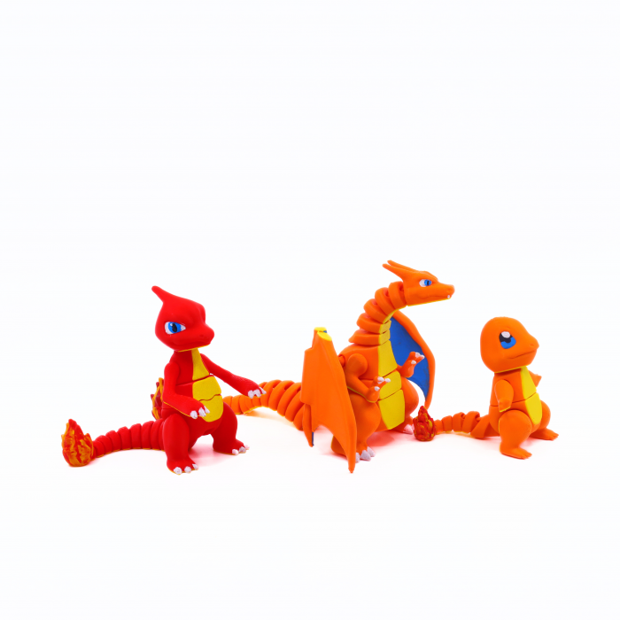 Figurine 3D Pokemon Battle Charmander Evolution, printate 3D, 20 cm [2]