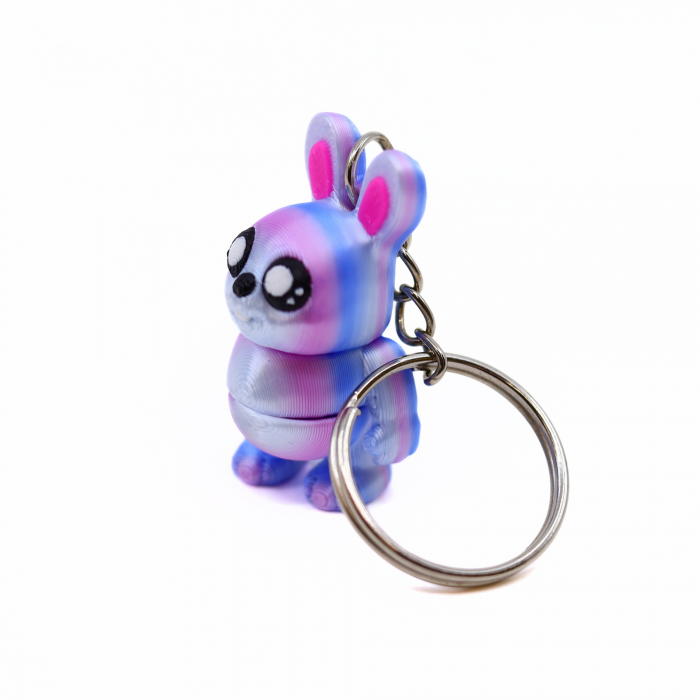 Breloc Iepuras Rainbow printat 3D [3]