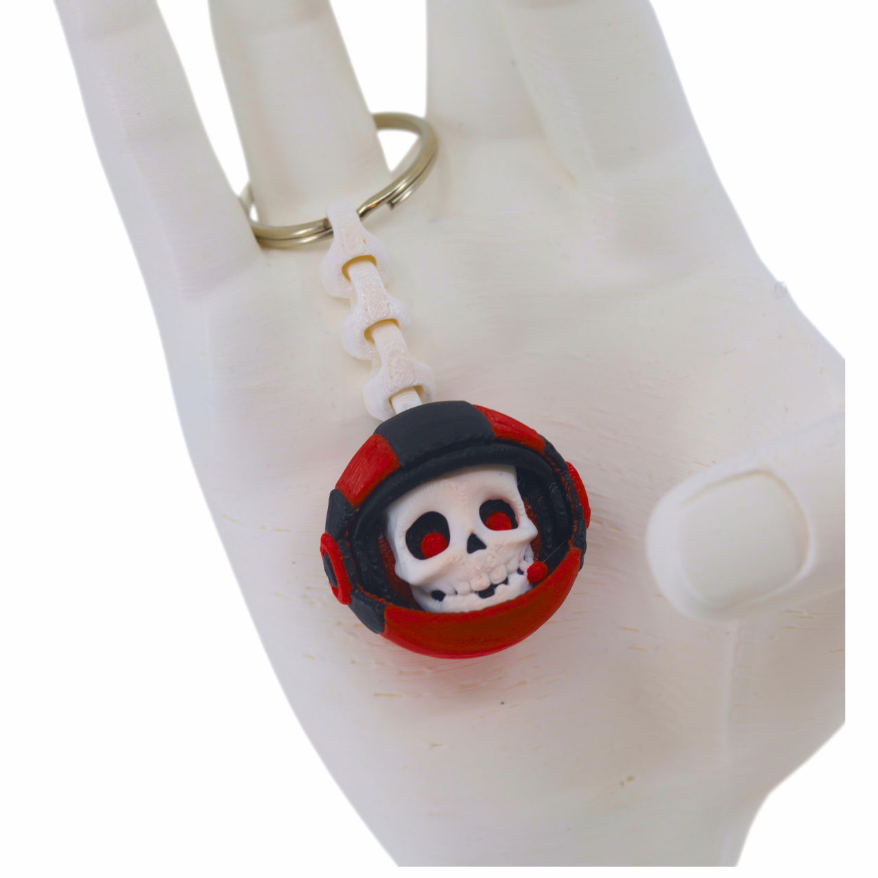 Cască Craniu Printată 3D cu Vizieră Mobilă, 4 cm [7]