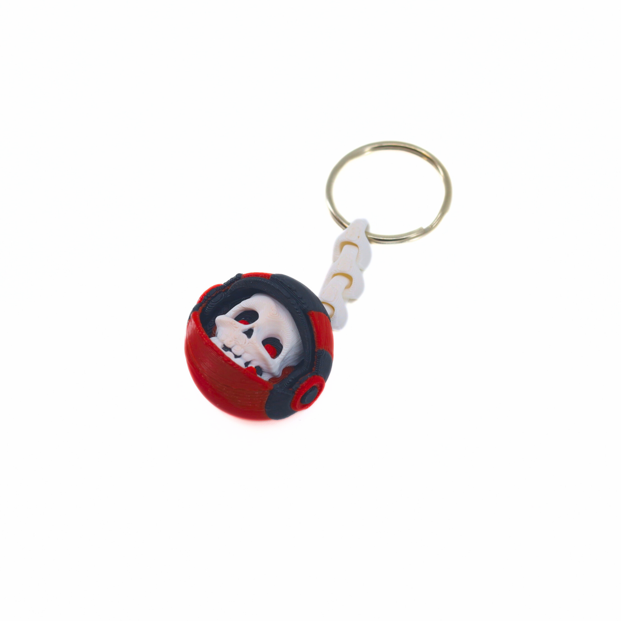 Cască Craniu Printată 3D cu Vizieră Mobilă, 4 cm [1]