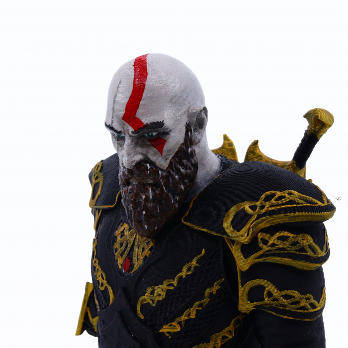 Figurina 3D Kratos, pictata manual, 16 cm [7]