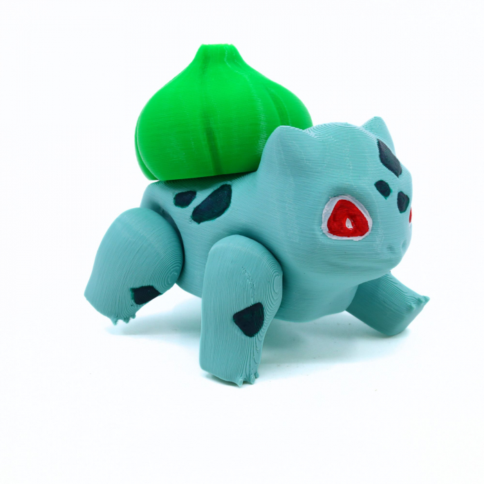 Figurină Bulbasaur printată 3D, pictată manual, 8 cm [3]