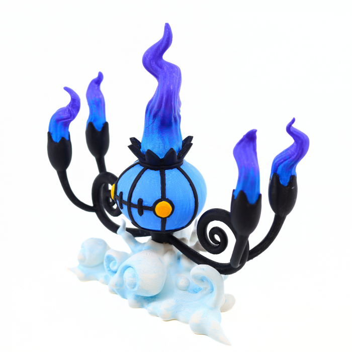 Figurina Chandelure Pokemon printata 3D, pictata manual, 18 cm [4]