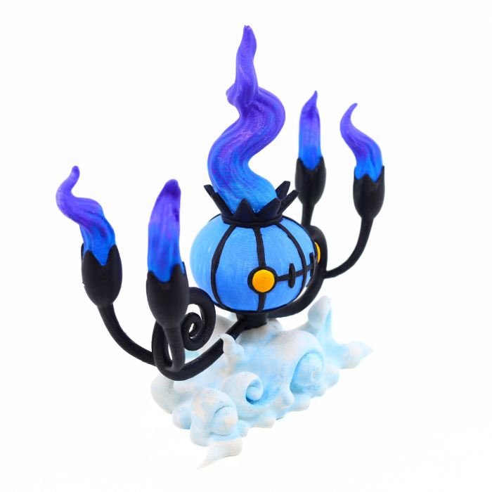 Figurina Chandelure Pokemon printata 3D, pictata manual, 18 cm [7]