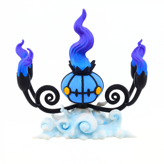 Figurina Chandelure Pokemon printata 3D, pictata manual, 18 cm [3]
