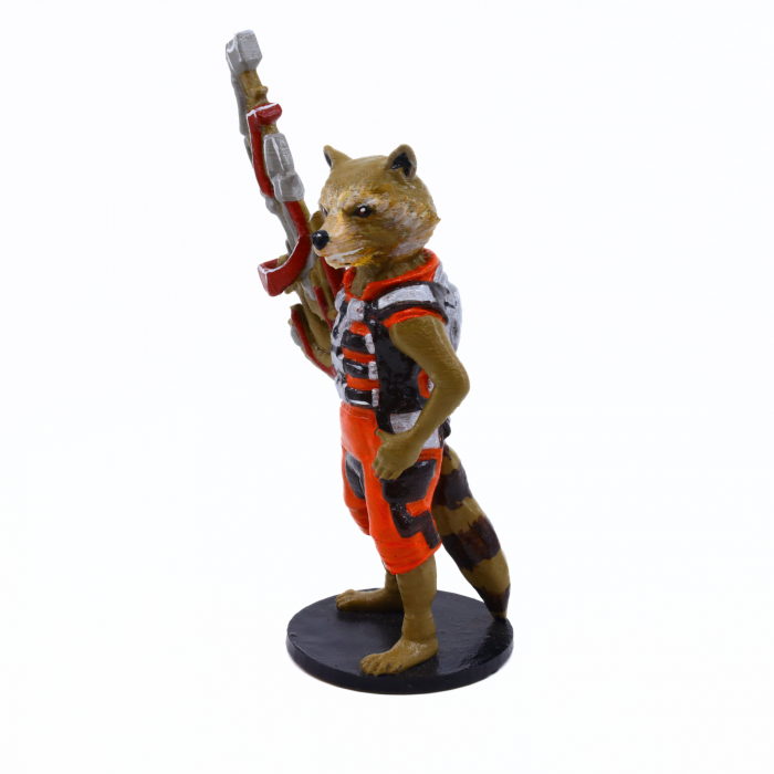 Figurină Rocket Raccoon printată 3D, pictată manual, 15 cm [2]