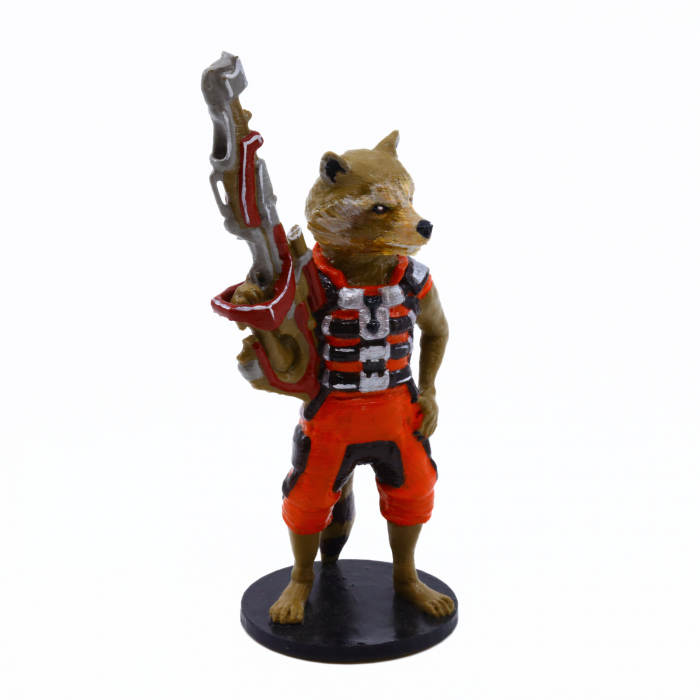 Figurină Rocket Raccoon printată 3D, pictată manual, 15 cm [7]