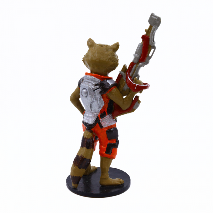 Figurină Rocket Raccoon printată 3D, pictată manual, 15 cm [6]