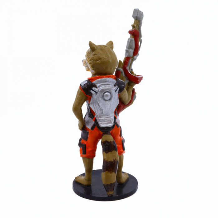 Figurină Rocket Raccoon printată 3D, pictată manual, 15 cm [5]