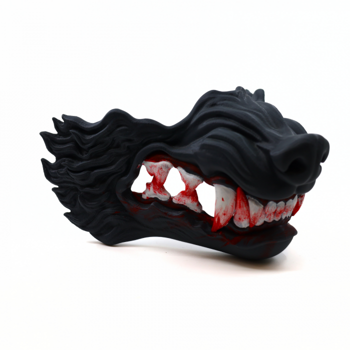 Mască Lup printată 3D, pictată manual 13 cm [4]