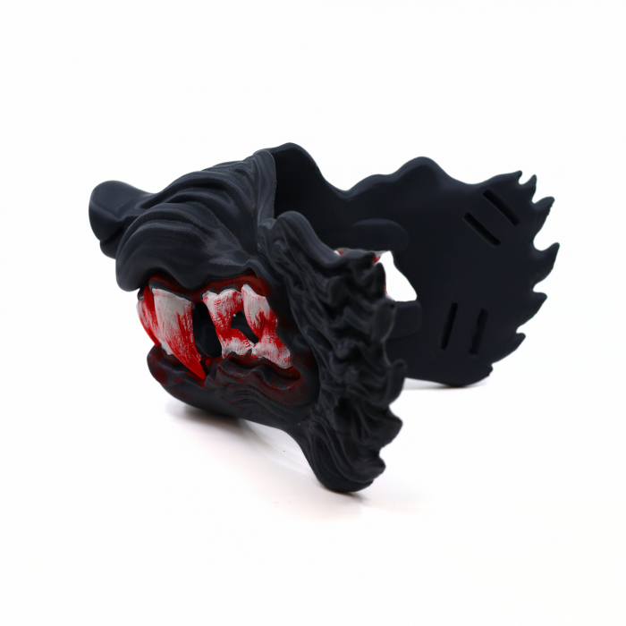 Mască Lup printată 3D, pictată manual 13 cm [5]
