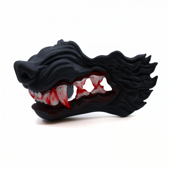Mască Lup printată 3D, pictată manual 13 cm [3]