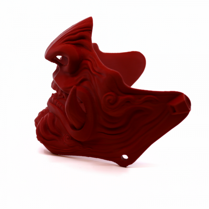 Mască Samurai Oni colț jos printată 3D, 13 cm [3]