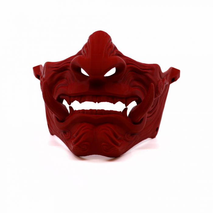 Mască Samurai Oni colț jos printată 3D, 13 cm [2]