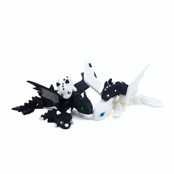Figurine 3D Fury Family, Furia Noptii si Furia Luminii, printate 3D, 15 cm [1]