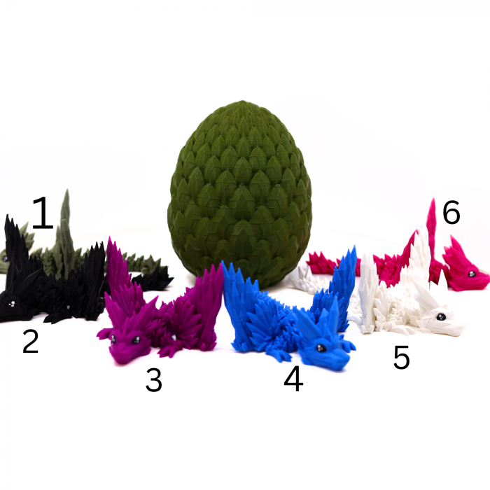 Set Ou + Dragon Baby Cristale si Aripi, printat 3D [3]