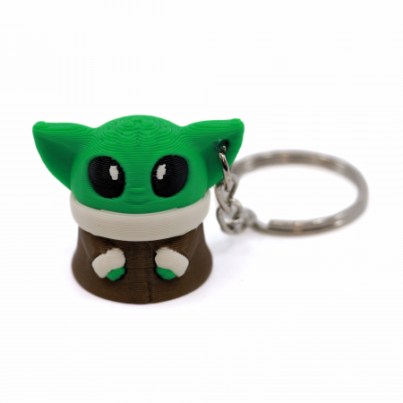 Breloc Baby Yoda, printat 3D, 3 cm