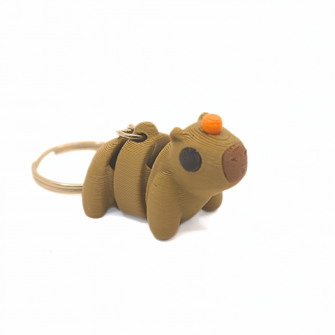 Brelocuri - Breloc Capybara printat 3D, 3.5 cm