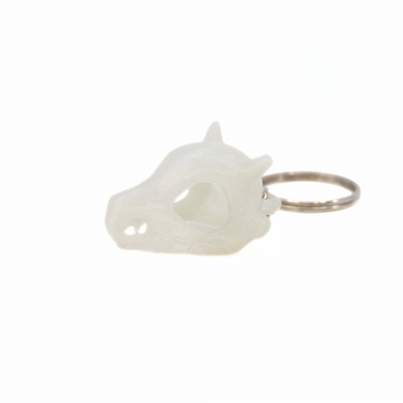 Breloc Craniu Cubone Fosforescent, printat 3D