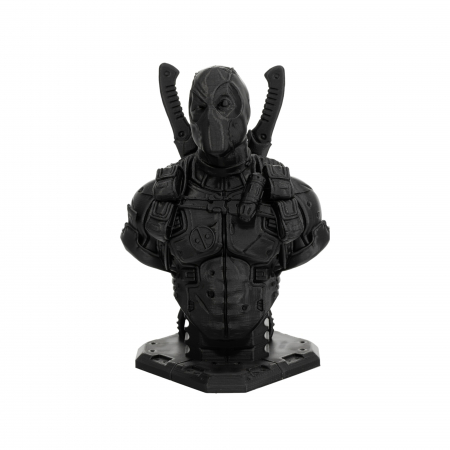 Marvel - Figurina Deadpool, Negru, Printata 3D, 21 cm