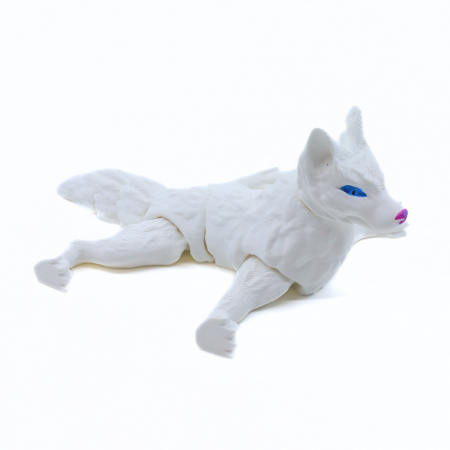 Figurină Lup Alb printată 3D, 11 cm [1]
