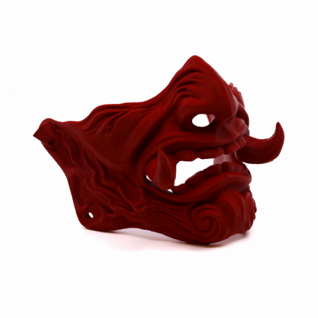 Mască Samurai Oni colț sus printată 3D, 13 cm [2]