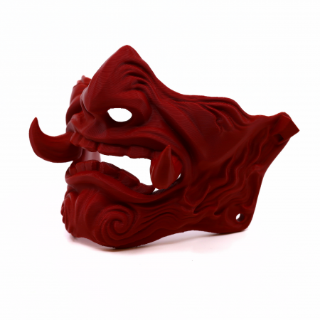 Mască Samurai Oni colț sus printată 3D, 13 cm [1]