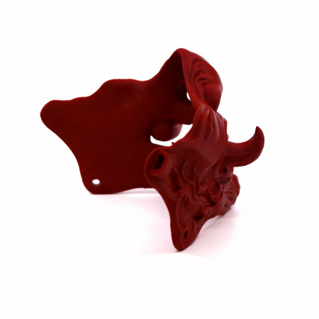 Mască Samurai Oni colț sus printată 3D, 13 cm [5]