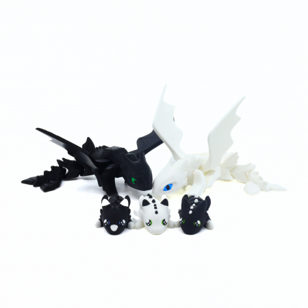 Figurine 3D Fury Family, Furia Noptii si Furia Luminii, printate 3D, 15 cm [3]
