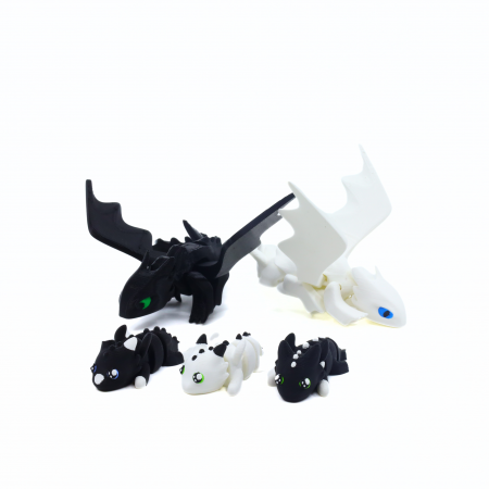 Figurine 3D Fury Family, Furia Noptii si Furia Luminii, printate 3D, 15 cm [1]