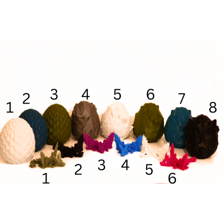Set Ou + Dragon Baby Cristale si Aripi - Set Ou + Dragon Baby Cristale si Aripi, printat 3D