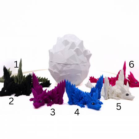 Set Ou + Dragon Baby Cristale si Aripi, printat 3D [5]