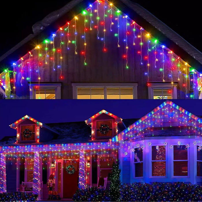 Instalație Franjuri Exterior 20m – 430 LED-uri Multicolor [3]