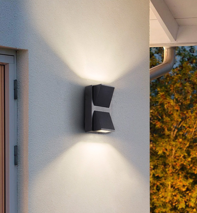 Aplica de exterior din aluminiu cu lumina rece sus jos   6500 K AL-042 [3]