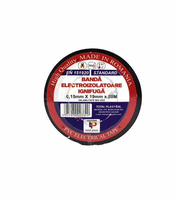 Banda Izolatoare 20 m culoare neagra Total Plast [2]