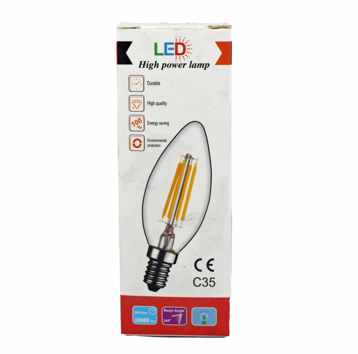 Bec C35 E14 6W Filament Lumina Calda [2]
