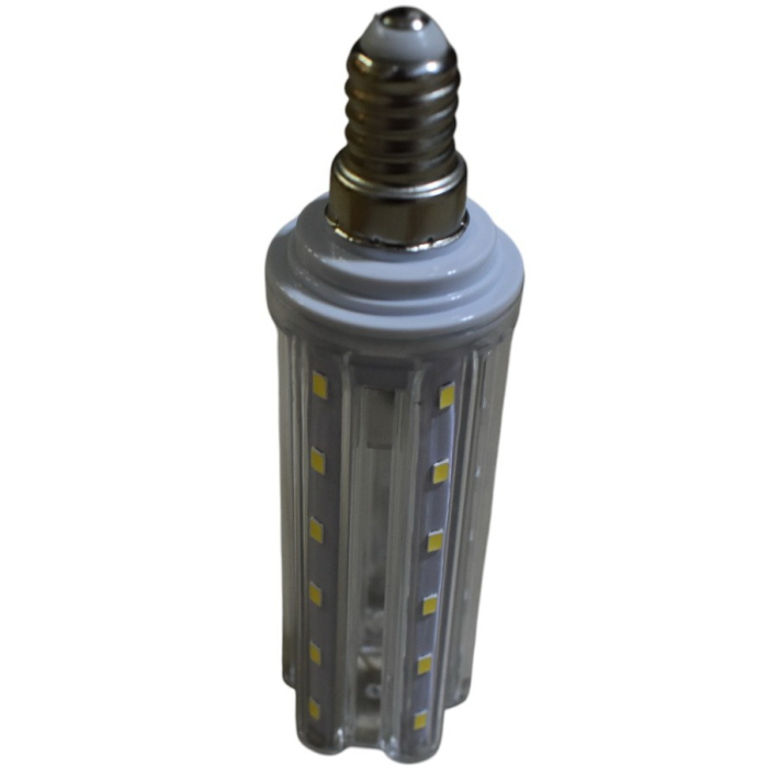 Bec LED E14 15W tip porumb 6500K lumină alb rece economic [2]