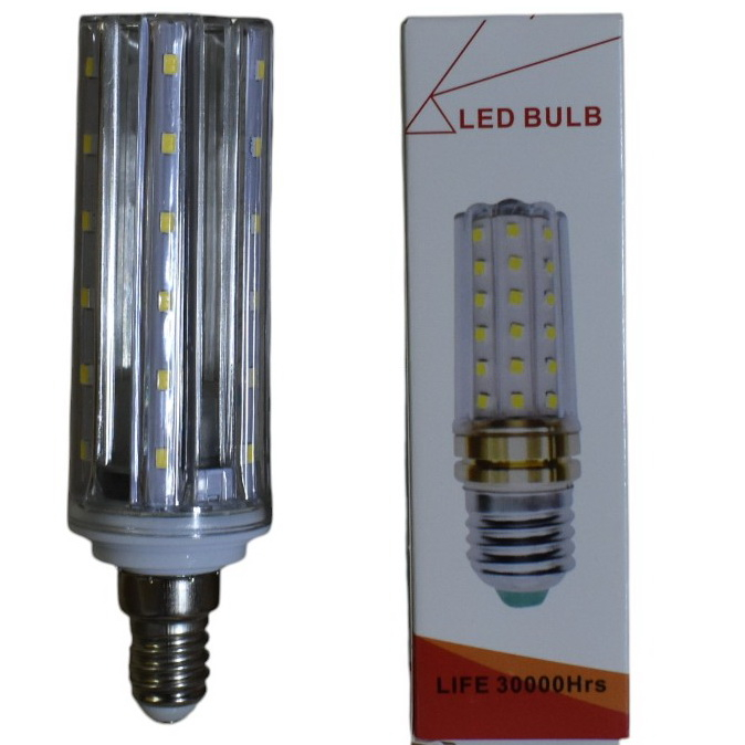 Bec LED E14 15W tip porumb 6500K lumină alb rece economic [1]