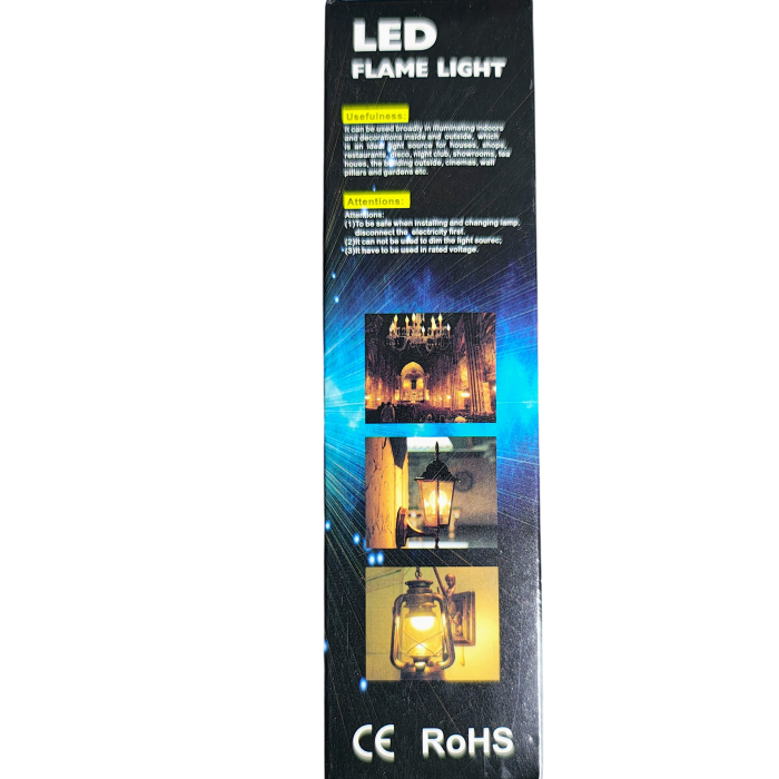 Bec LED decorativ E14 1,8W mat cu efect de flacără și lumină caldă romantic [5]
